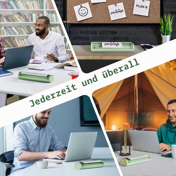 Bisofice Mobiler Drucker A4 für Unterwegs Thermodrucker A4 Bluetooth Inkless Portable Printer Unters