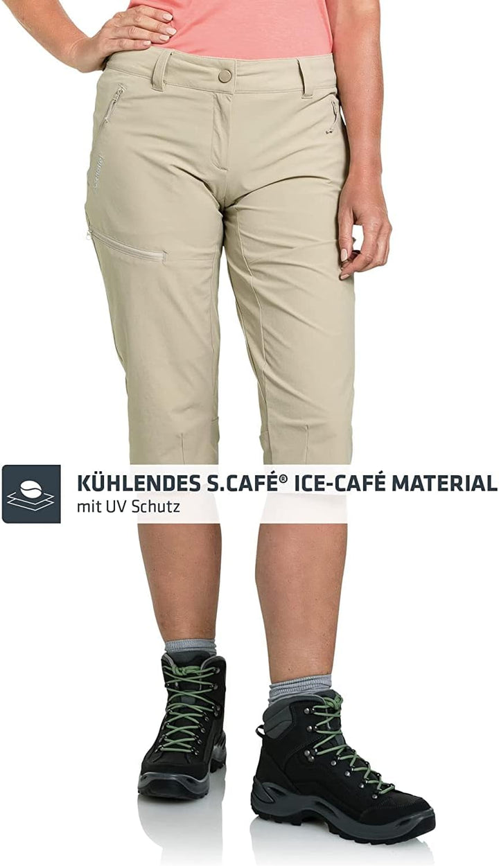 Schöffel Damen Pants Caracas2, leichte und kühlende Wanderhose aus elastischem Stoff, vielseitige Ou