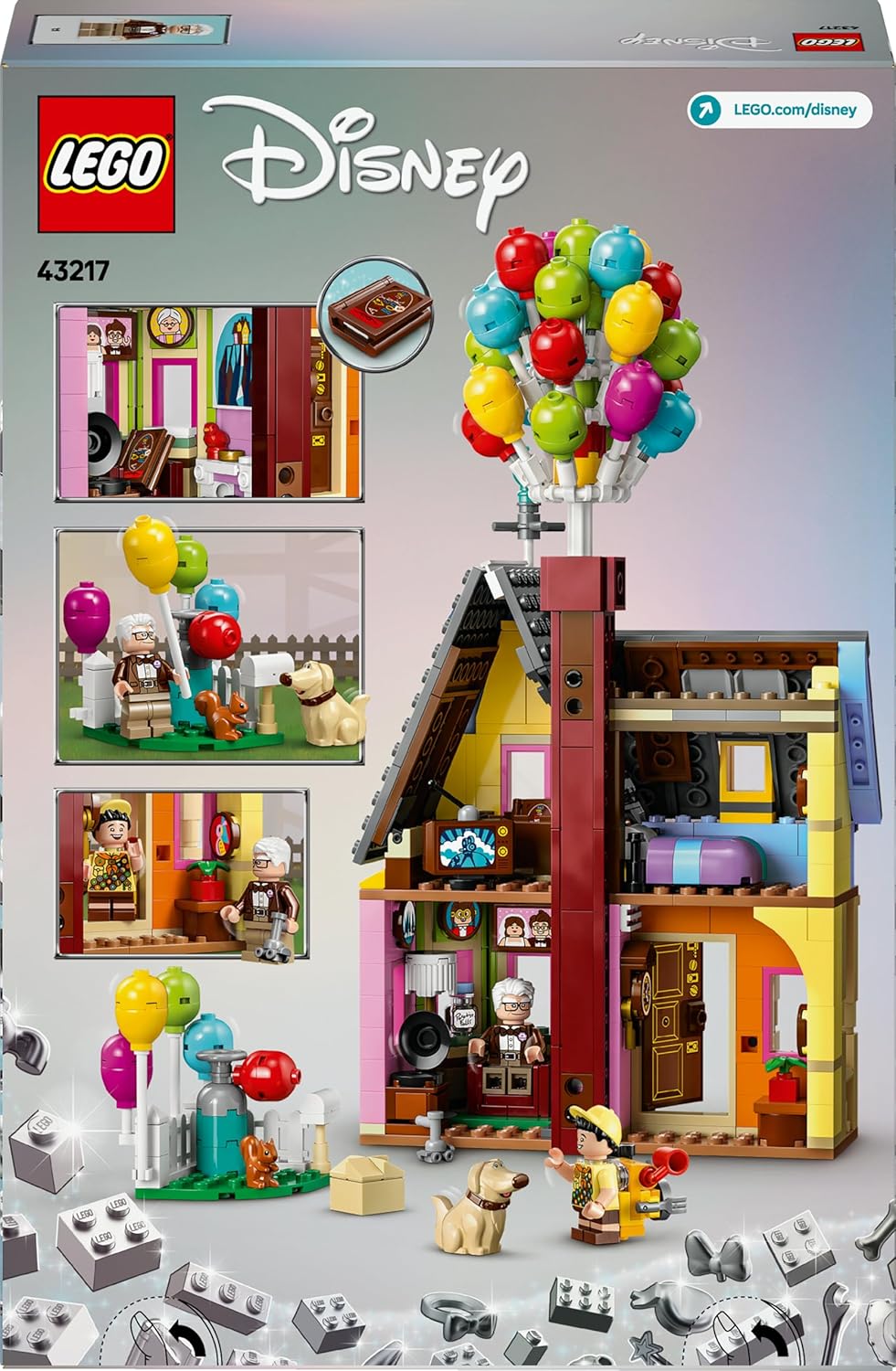 LEGO | Disney and Pixar Carls Haus aus „Oben“, baubares Spielzeug mit Luftballons, Carl, Russell und