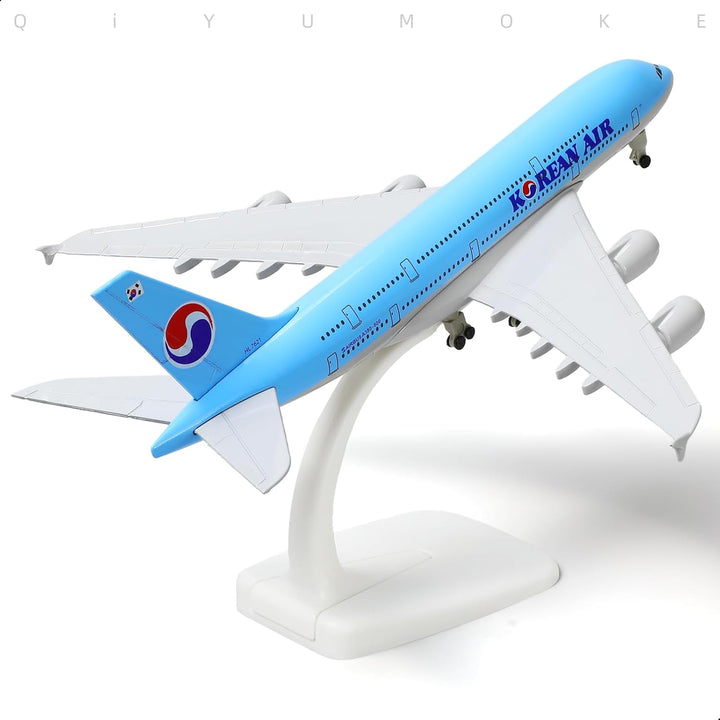 1/300 Metallflugzeugmodell für Korean Air A380 für Airbus A380 Modellflugzeug mit Ständer (7.5 Zoll