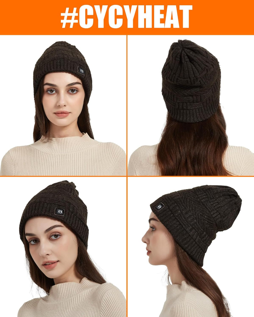 Beheizbare Mütze - Nackenwärmer Beheizbarer Schal & Beheizte Mütze für Männer und Frauen mit 4000mAh