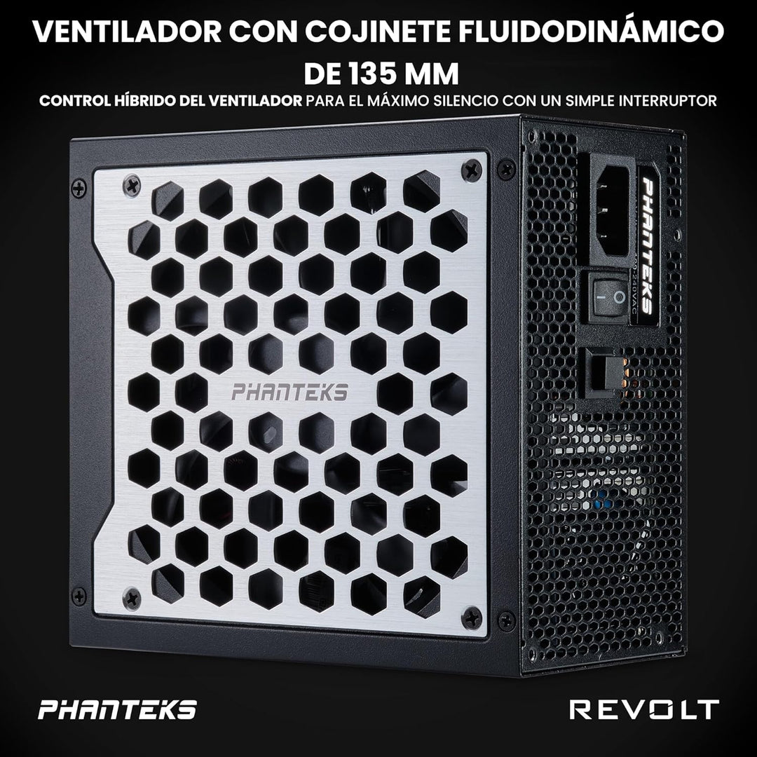 Phanteks (PH-P1600TR_BK01C) Revolt 1600W 80PLUS Titanium, ATX 3.0, PCIe 5.0, voll modular. Nur Netzt