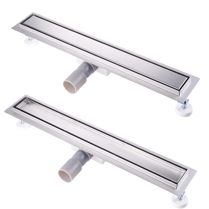Duschrinne 60 cm Befliesbar Edelstahl komplettset Duschablauf Extra Flach Siphon mit Geruchsstop und
