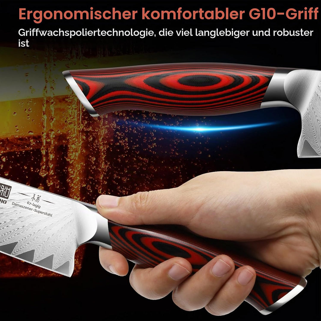HOSHANHO 8 Zoll Damast-Kochmesser, professionelles Küchenmesser aus VG-10-Damast-Superstahl, ultrasc