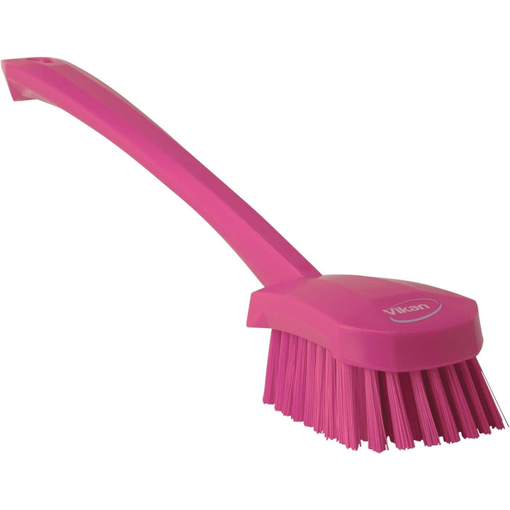Vikan - Hygiene - Spülbürste - Mit langem Stiel - Harte Borsten - Rosa 4186 Rose, 4186 Rose