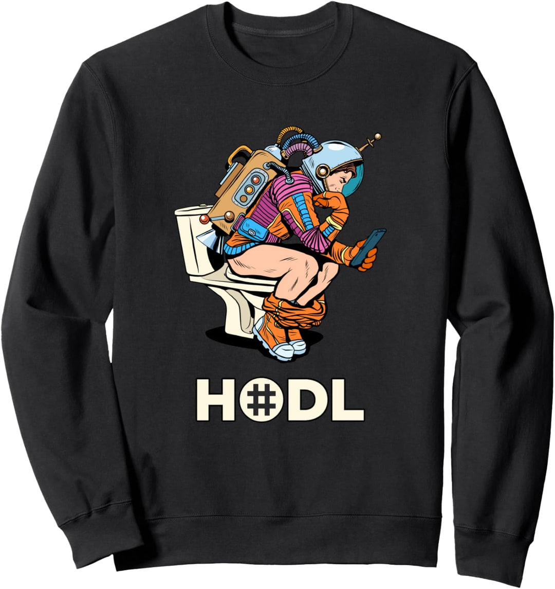 Cryptocurrency RSR Talk Reserve Rights HODL Space Man Toilet Sweatshirt