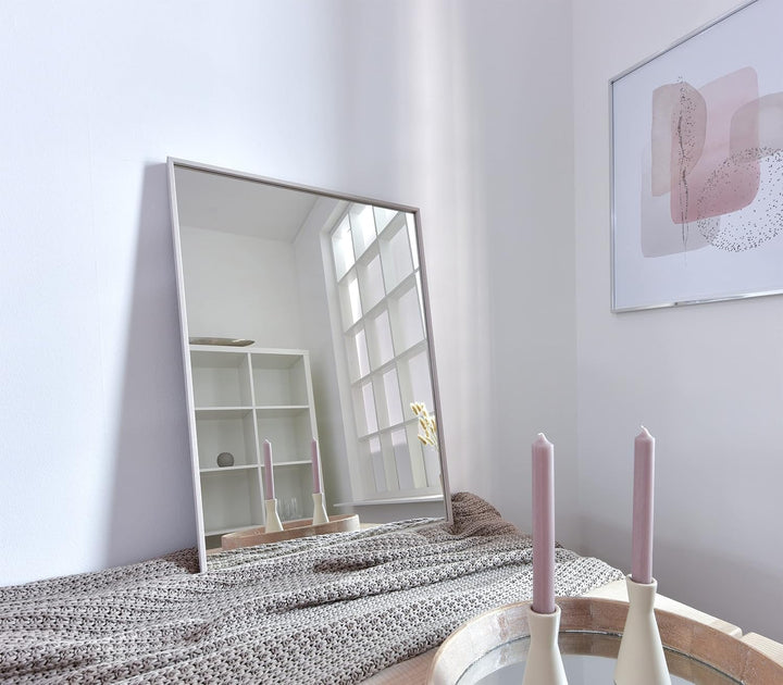 nielsen HOME Wandspiegel Alpha, Eiche Weiss, Aluminium, ca. 50x70 cm Eiche Weiss 50 x 70 cm, Eiche W