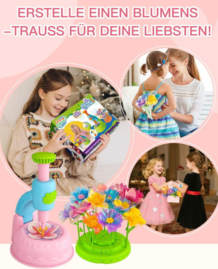 Glowsprout DIY Blumenbastelset für Kinder von 3 bis 12 Jahren - Zubehör schöne Stoffblumensträusse b