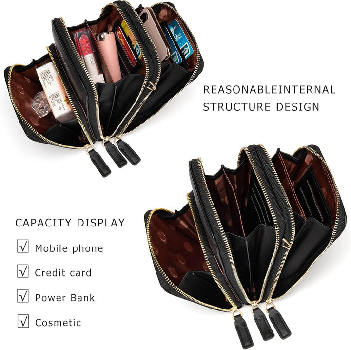 myfriday Kleine Umhängetasche Damen Kunstleder Crossbody Schultertasche Handtasche Geldbörse Handyta