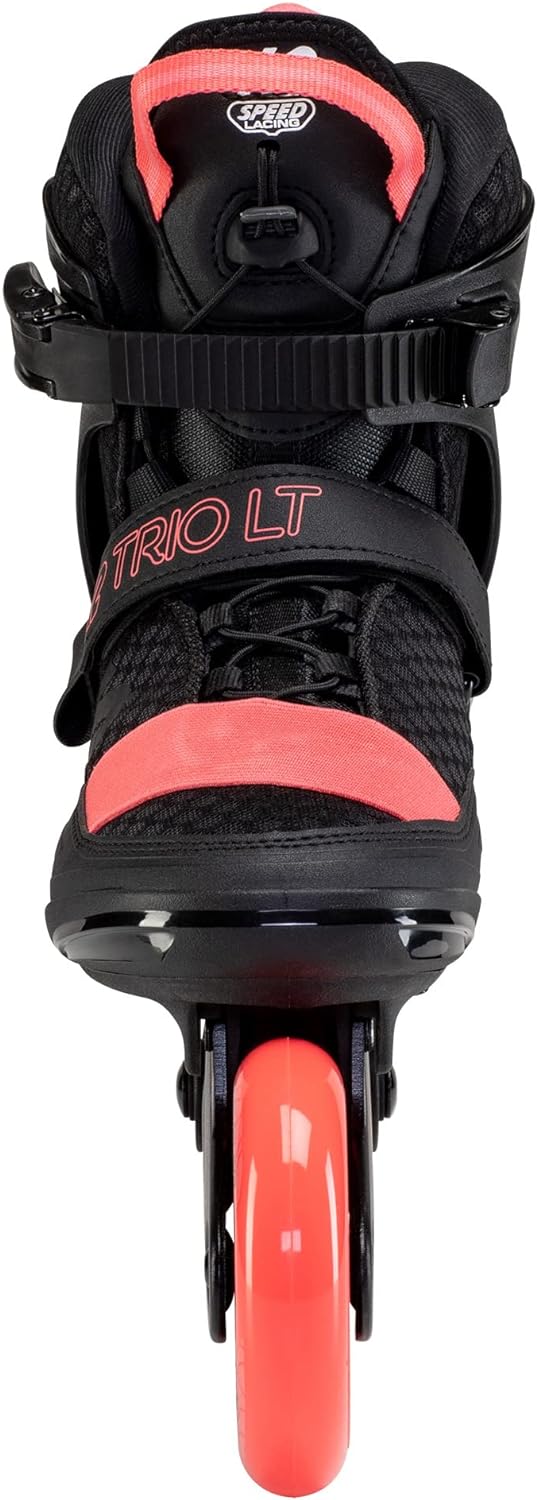 K2 Skates Unisex Inline Skates TRIO LT 100 SHORT CUFF, black - coral, 30F0128 EU: 41.5 (UK: 7.5 / US