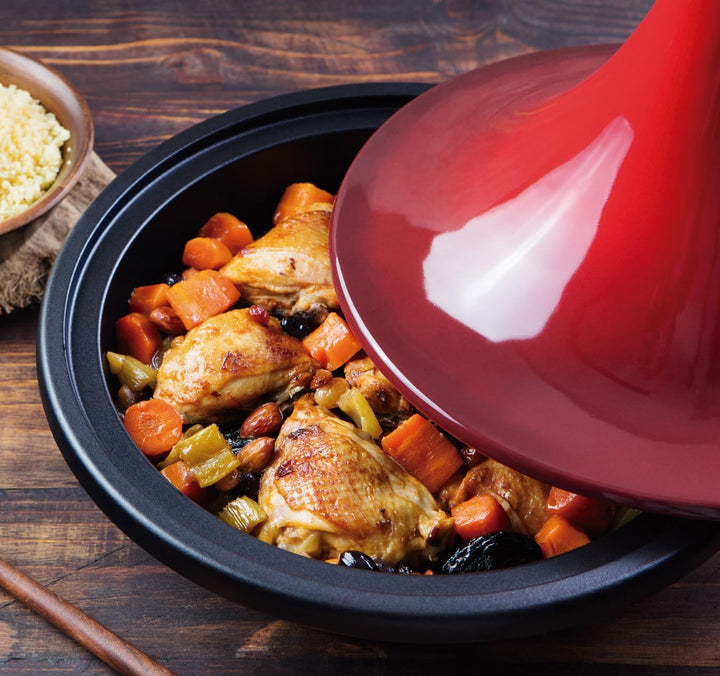 IBILI Tajine H-Klasse, 32 cm, Körper aus Gusseisen und Keramikdeckel, induktionsgeeignet, 32 cm