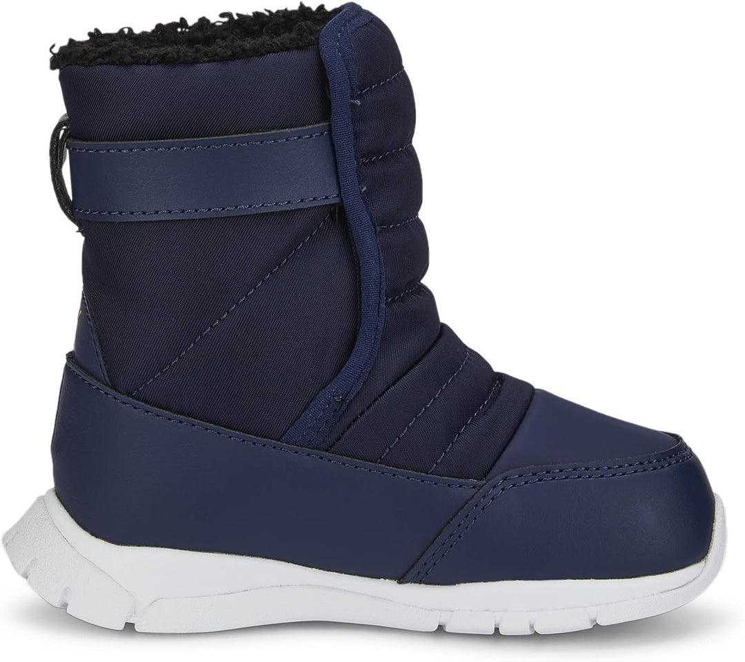PUMA Unisex Kinder Nieve Boot WTR Ac Ps Sneaker 30 EU Peacoat Vibrant Orange Blue, 30 EU Peacoat Vib