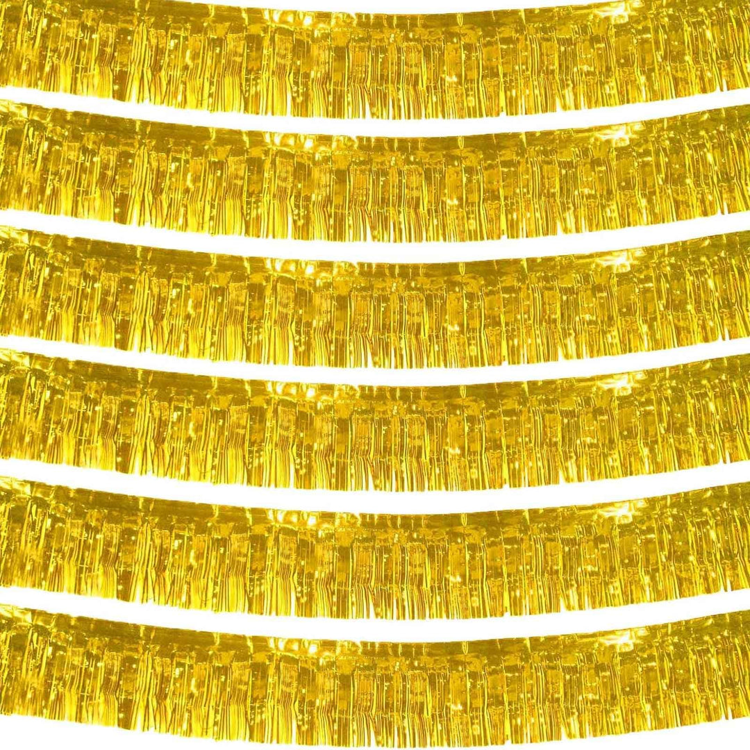 We Moment Zone 6-Pakete Gold Fransen Girlande Metallic, Metallic-Folien-Fransengirlande Hängedekorat