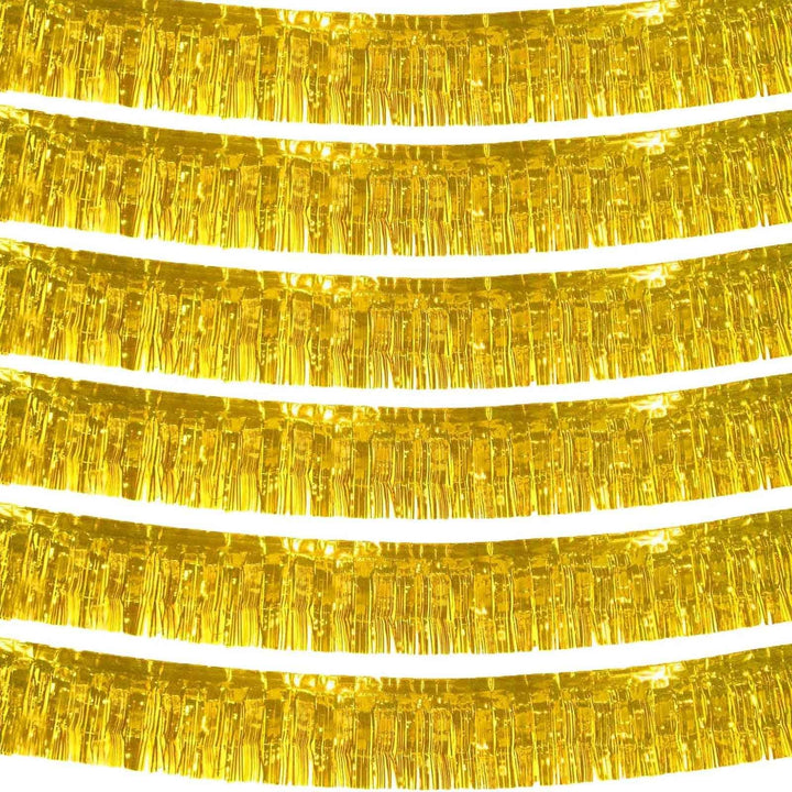 We Moment Zone 6-Pakete Gold Fransen Girlande Metallic, Metallic-Folien-Fransengirlande Hängedekorat