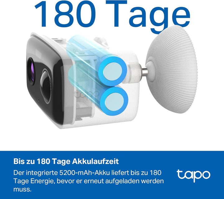 Tapo C400 Aussenkamera Akku | Überwachungskamera aussen mit 1080p-HD-Video, WLAN, Nachtsicht, witter