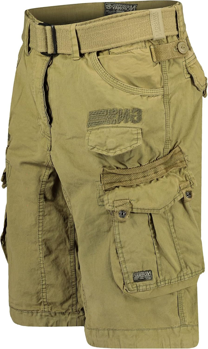 Geographical Norway Herren Cargo Short Sommer Bermuda Kurze Hose Shorts, Mastic S