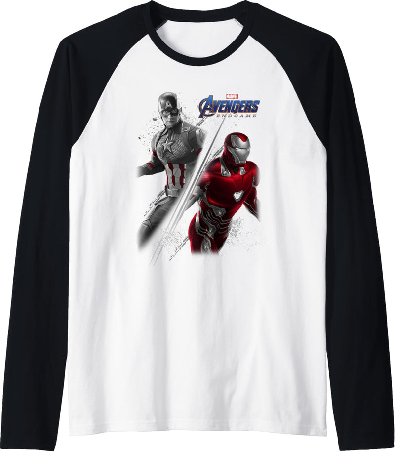 Marvel Avengers Endgame Captain America Iron Man Poster Raglan