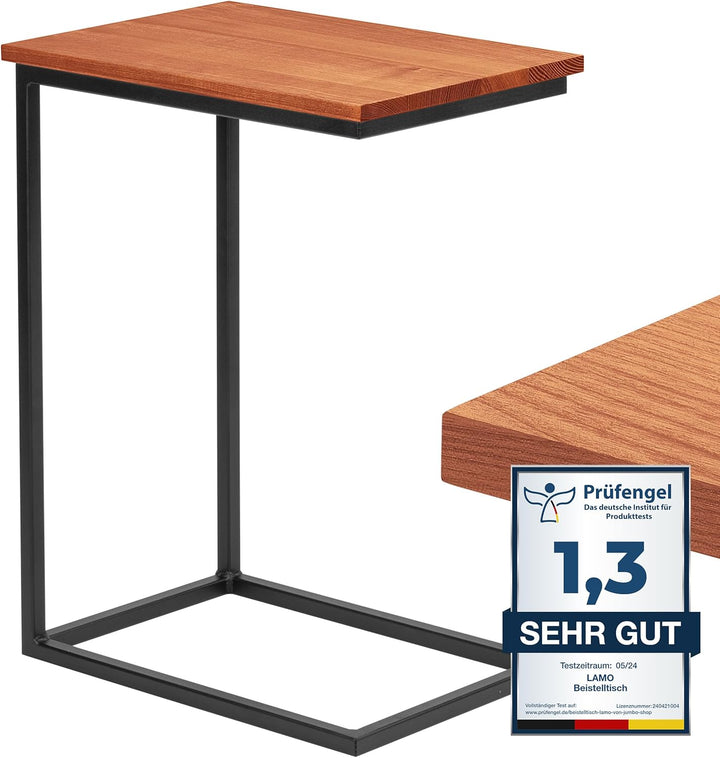 LAMO Manufaktur Beistelltisch | Laptoptisch | Sofatisch | mobiler Kaffeetisch | Nachttisch | 50x35x6