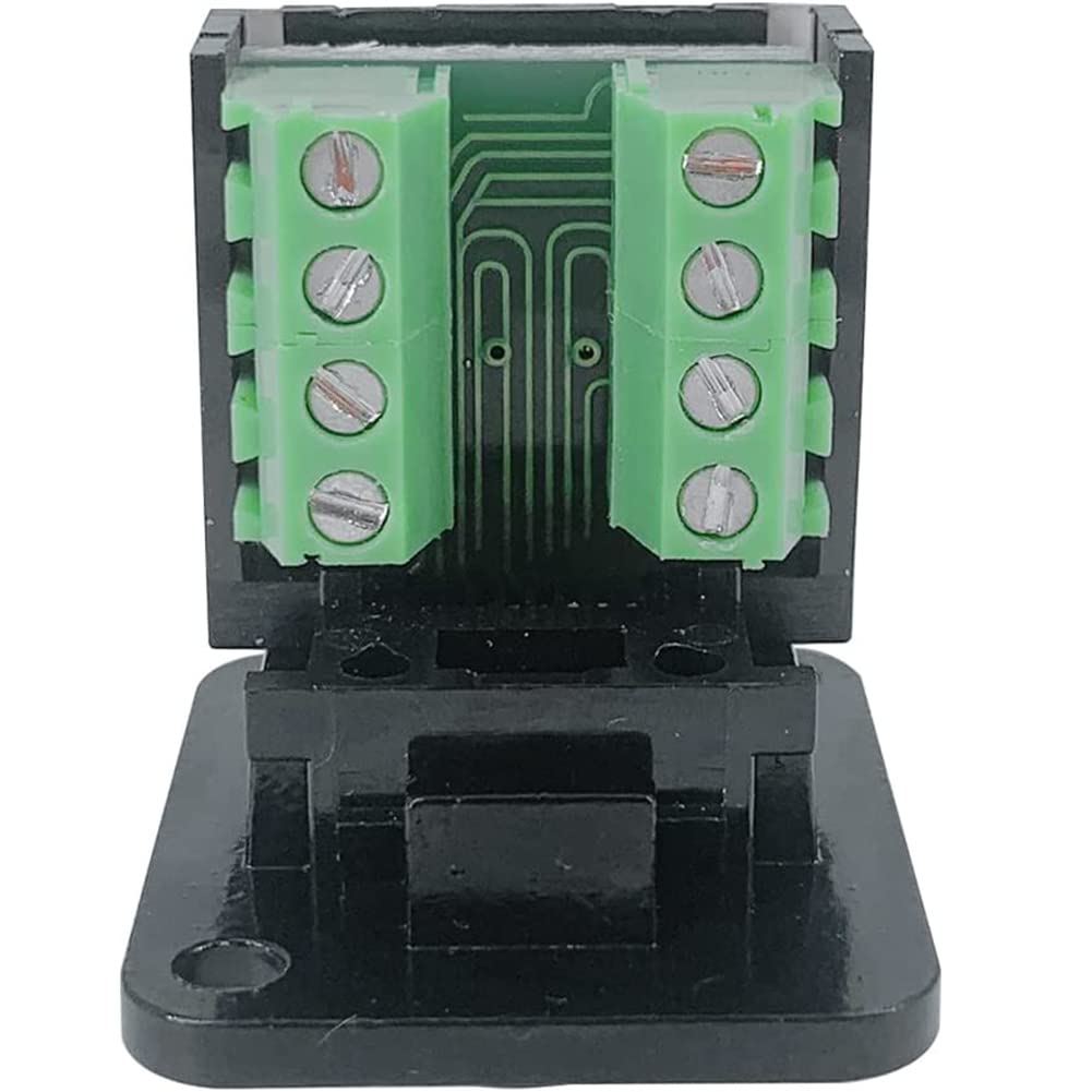 PENGLIN 2PCS RJ45 Buchse für Schalttafelmontage Schraubklemmenadapter, D-Typ RJ45 8P8C Buchse zu 8pi