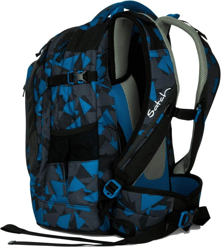 Satch Pack by Ergobag - 2tlg. Set Schulrucksack (+SchlamperBox Etui) - Blue Triangle