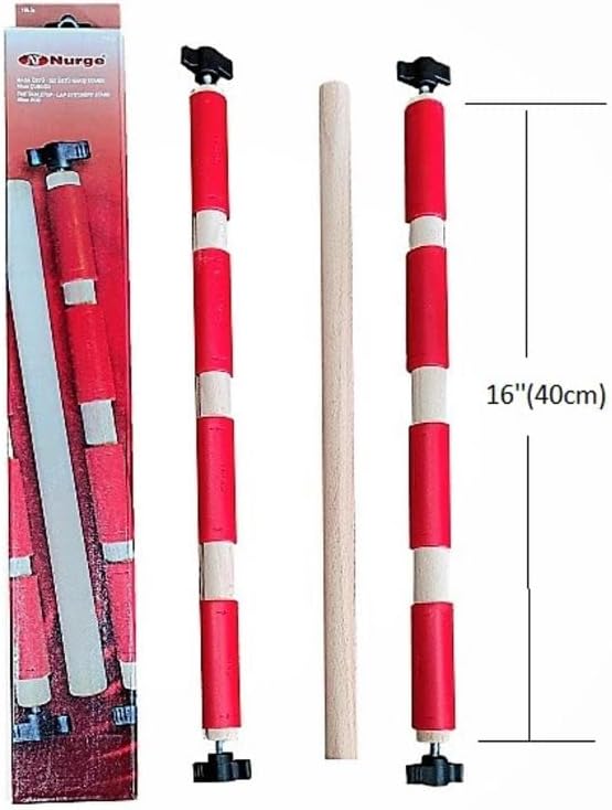 Nurge Verstellbarer Sticktischständer, Kreuzstichrahmen, Stickrahmenhalter, Handpoliertes Naturholz