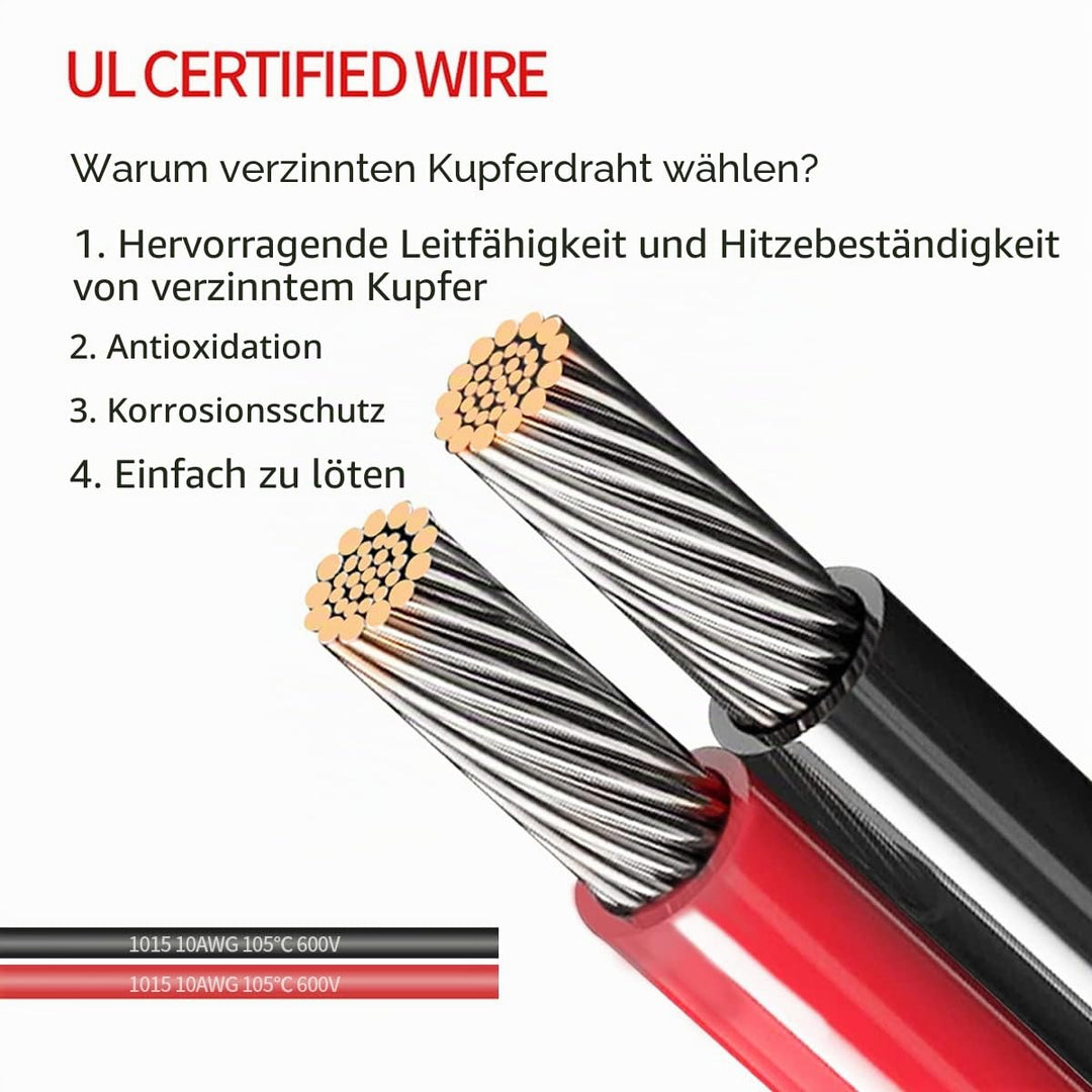 Sae Anschluss Kabel,10AWG SAE auf Ringkabelschuh SAE Batterie Verlängerungskabel mit 10A 15A 20A 25A