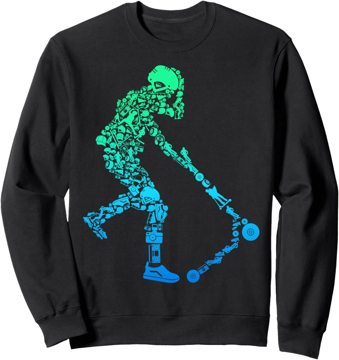 Stunt Scooter Roller Tretroller Kinder & Jungen Sweatshirt