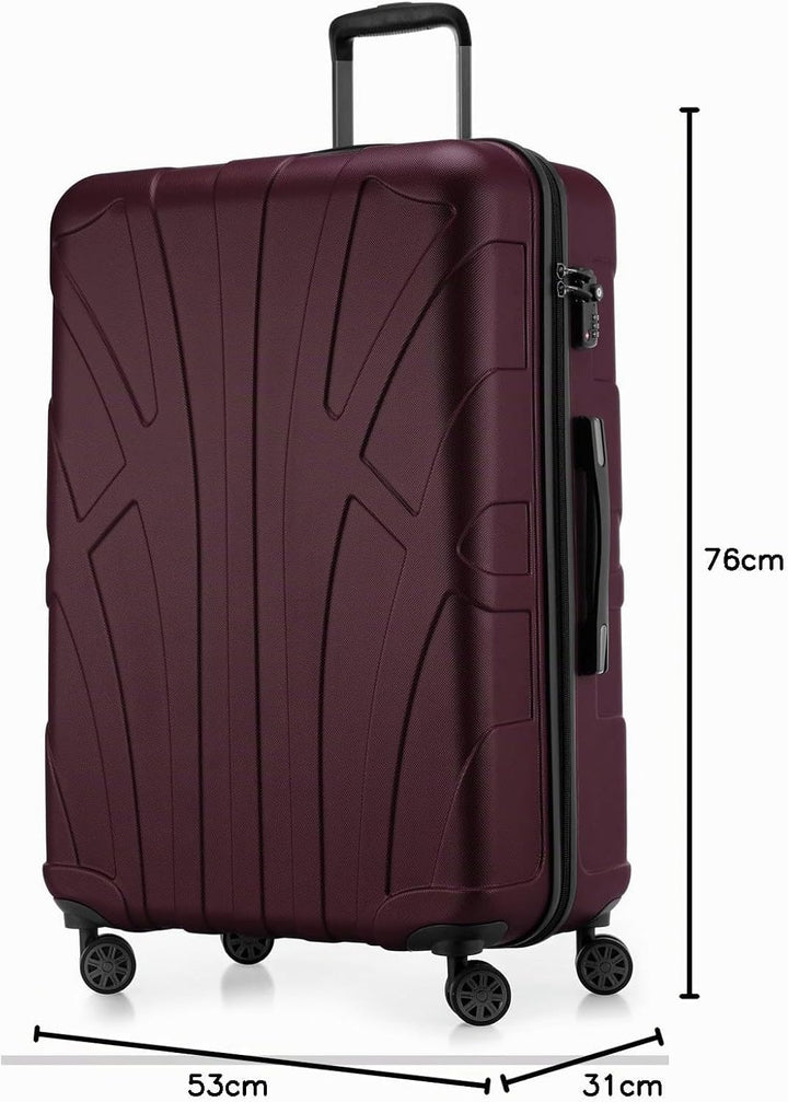 suitline - Grosser Hartschalen-Koffer Koffer Trolley Rollkoffer XL Reisekoffer, TSA, 76 cm, ca. 96-1