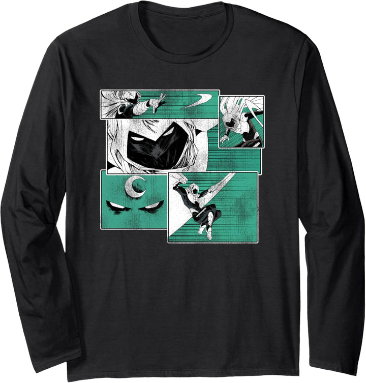 Marvel Moon Knight Panels Langarmshirt