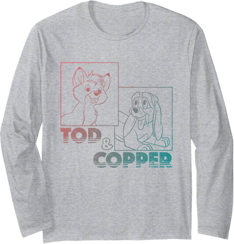 Disney The Fox and the Hound Tod & Copper Gradient Langarmshirt