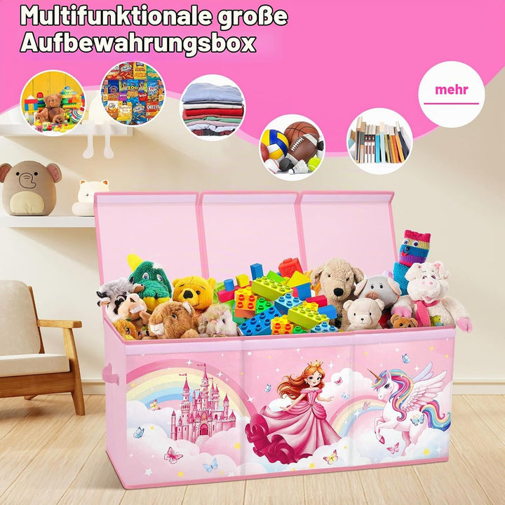 Extra Gross Aufbewahrungsbox, Faltbare Spielzeugkiste mit Deckel&amp;Griff, Oxford spielzeug aufbewahrun