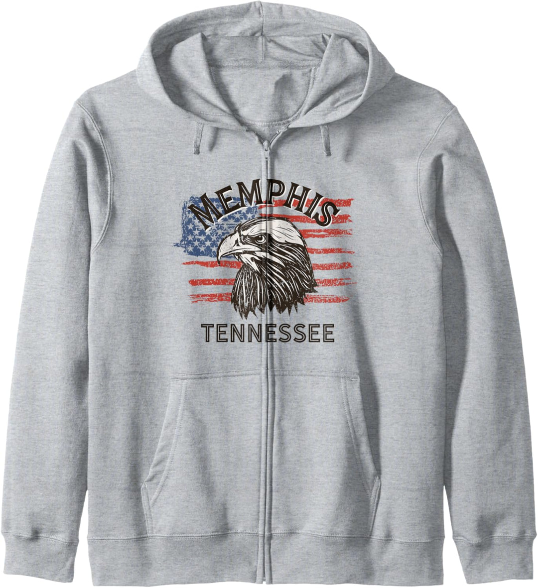 Retro Eagle USA Flagge Tennessee – Vintage Memphis Kapuzenjacke
