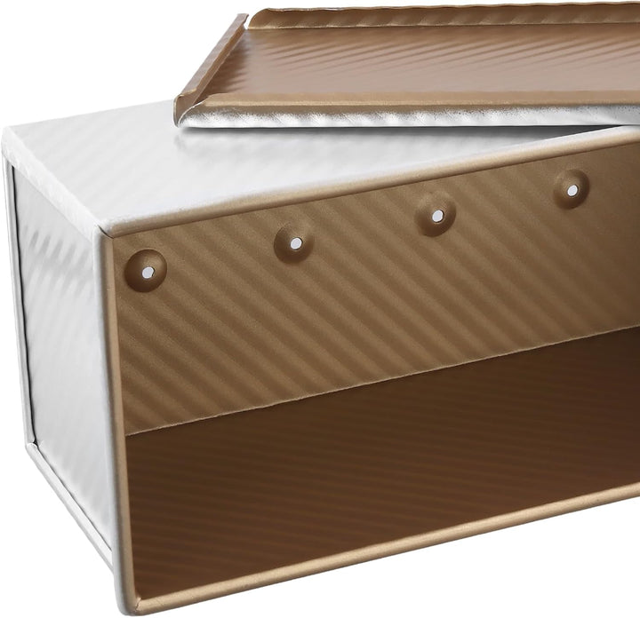 NAMYEUT 1000g Toastbrot Backform mit Deckel, Aluminium Brotbackformen mit Deckel, Antihaft Toastbrot