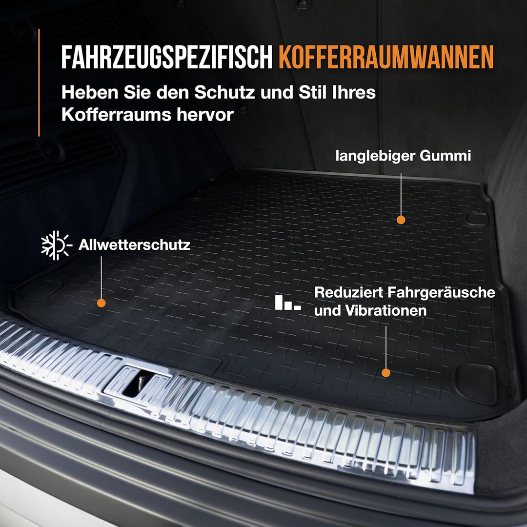 Travall CargoMat Liner Kofferraumwanne Kompatibel Mit Volkswagen Touran (2003-2015) TBM1020 - Massge