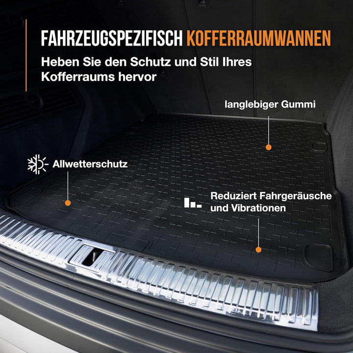 Travall CargoMat Liner Kofferraumwanne Kompatibel Mit Volkswagen Touran (2003-2015) TBM1020 - Massge