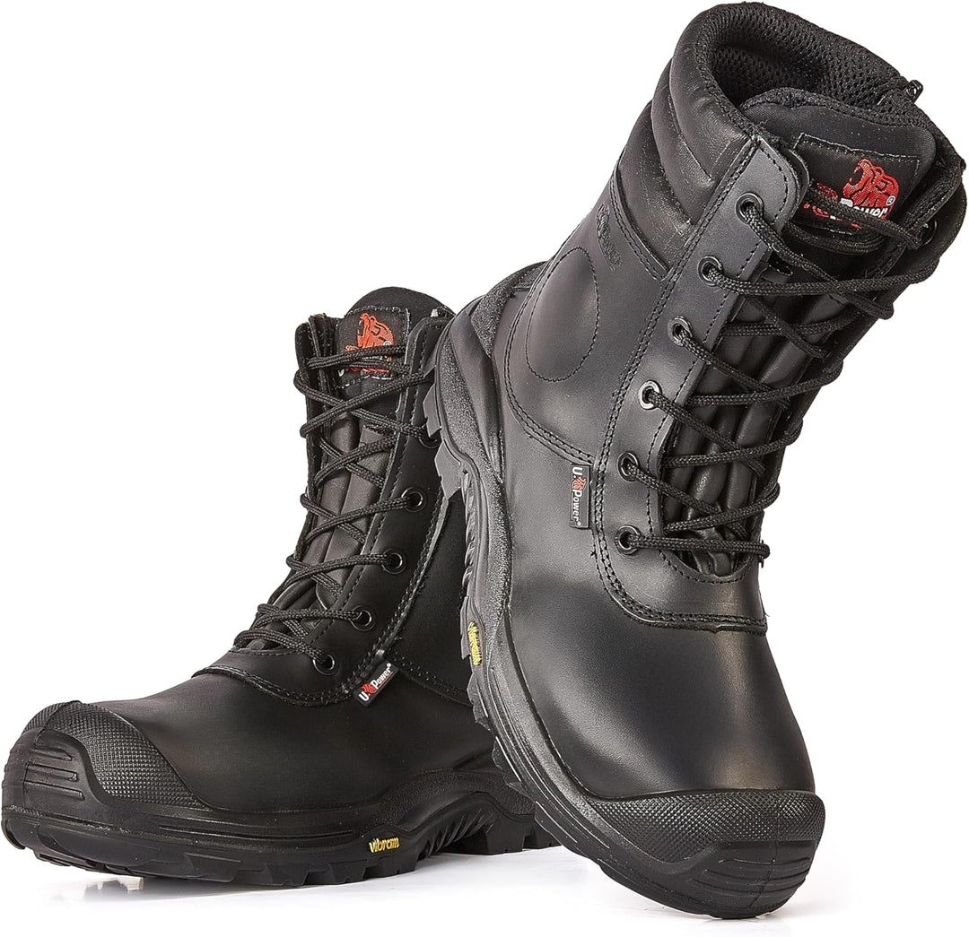 U-Power UM70354 Linea Concept-M Modell Mleopard UK Sicherheitsschuhe, S3 HRO SRC CI, Schwarz, 44 Grö