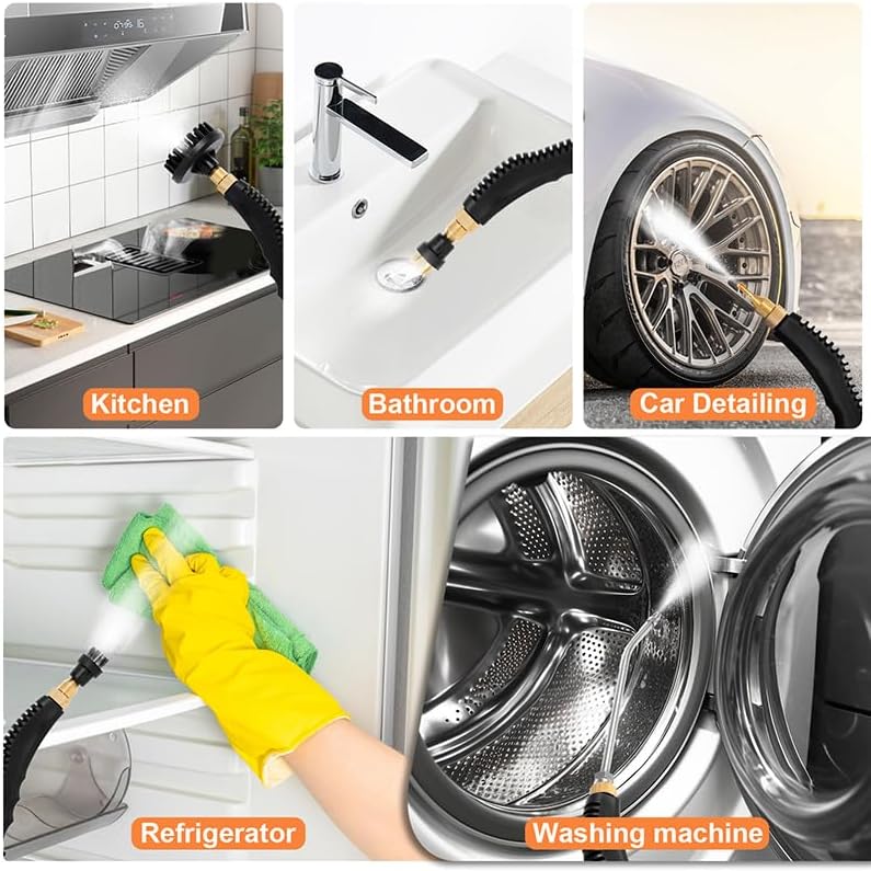 3800W Handdampfreiniger, 6 Geschwindigkeitsstufen, 1L Wassertank Steam Cleaner, Dampfreiniger Handge