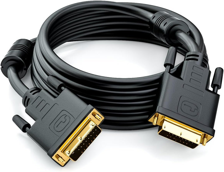 deleyCON 7,5m DVI zu DVI Kabel 24+1 - DVI-D Dual Link - HDTV 1080p Full-HD 3D Ready - Adapterkabel M