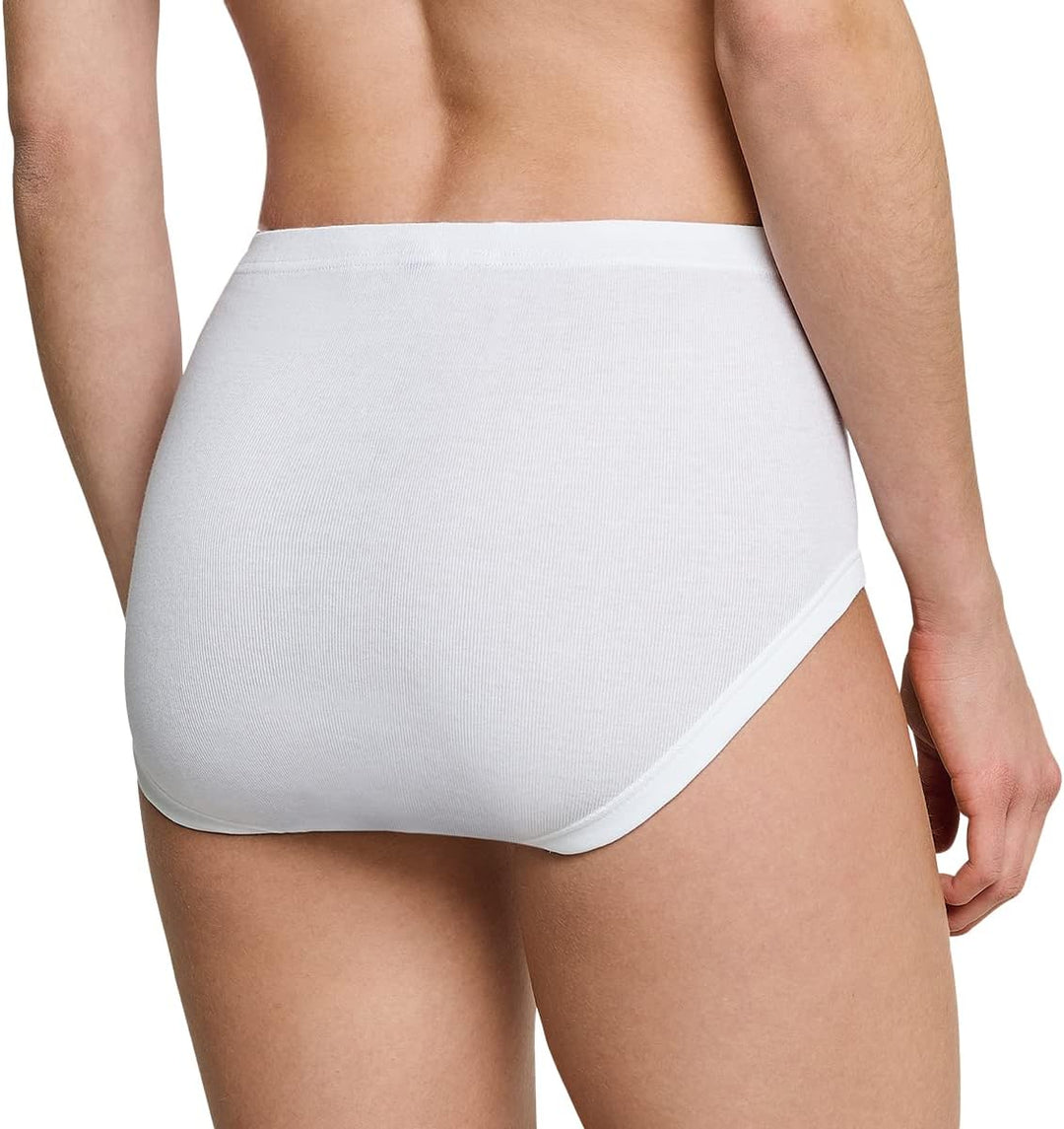 Schiesser Damen 2 PACK Taillenslip - Original, 4 X Weiss