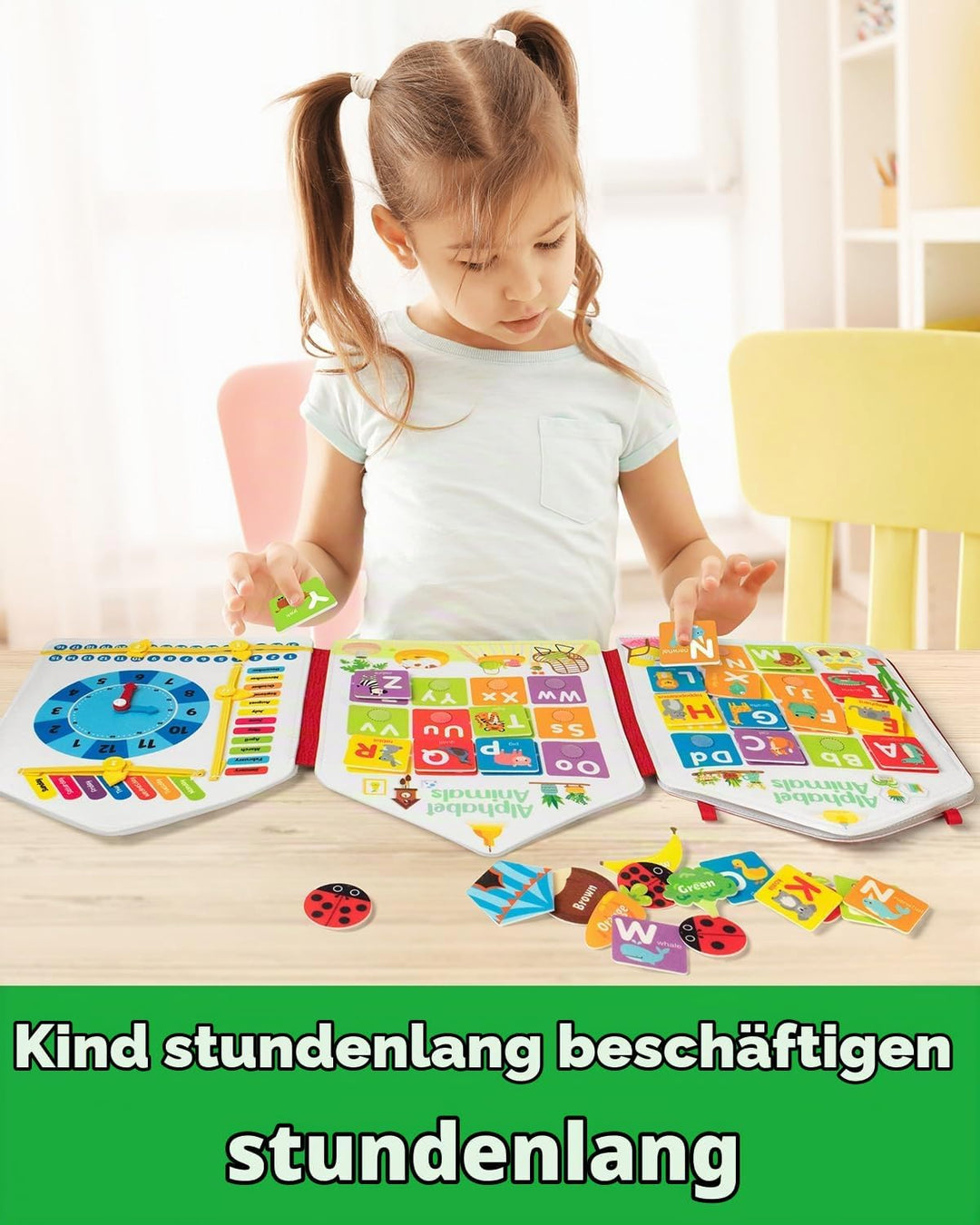 Coogam Kugans Kinder fühlen Sich beschäftigt mit Montessori Bücher, geschäftige Aktivitäten mit sens