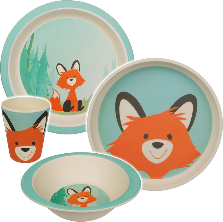 alles-meine.de GmbH 4 TLG. Set - Kunststoff - Geschirrset - Tiere - Waldtiere &amp; Zootiere - BPA frei