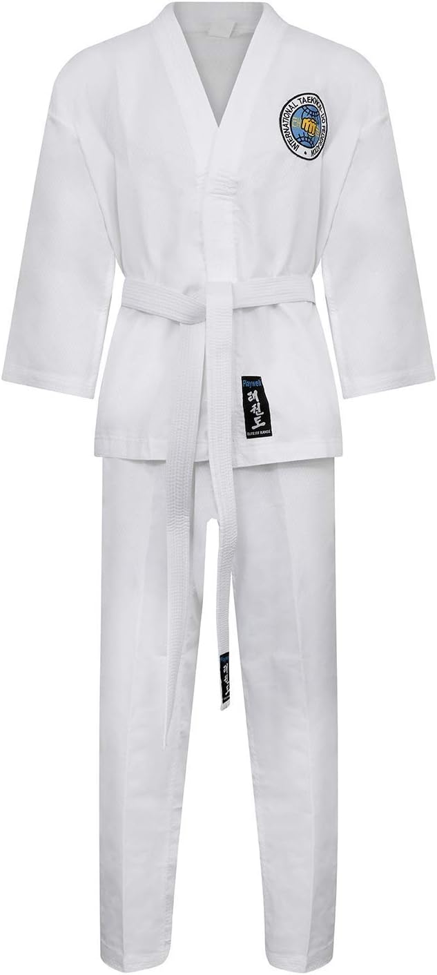 Playwell Elite Ultra Licht Itf Taekwondo Student Performance Kämpfer Anzug - Weiss, 170cm