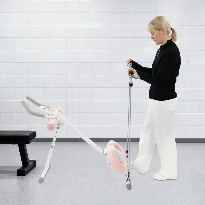 Bauchtrainer für Zuhause, Bauchmuskeltrainer Abdominalmaschine, Klappbar Bauchmuskeltraining Multifu