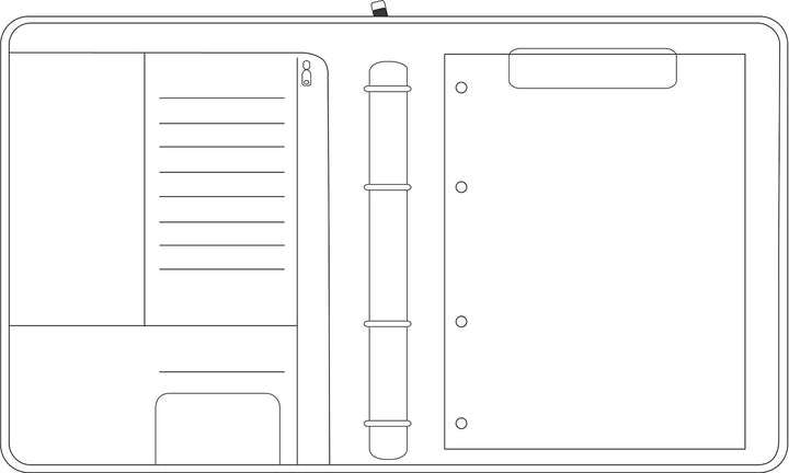 Chronoplan 50864 nachfüllbarer Terminplaner / Organizer / Terminkalender Mappe aus Premium Vollrindl