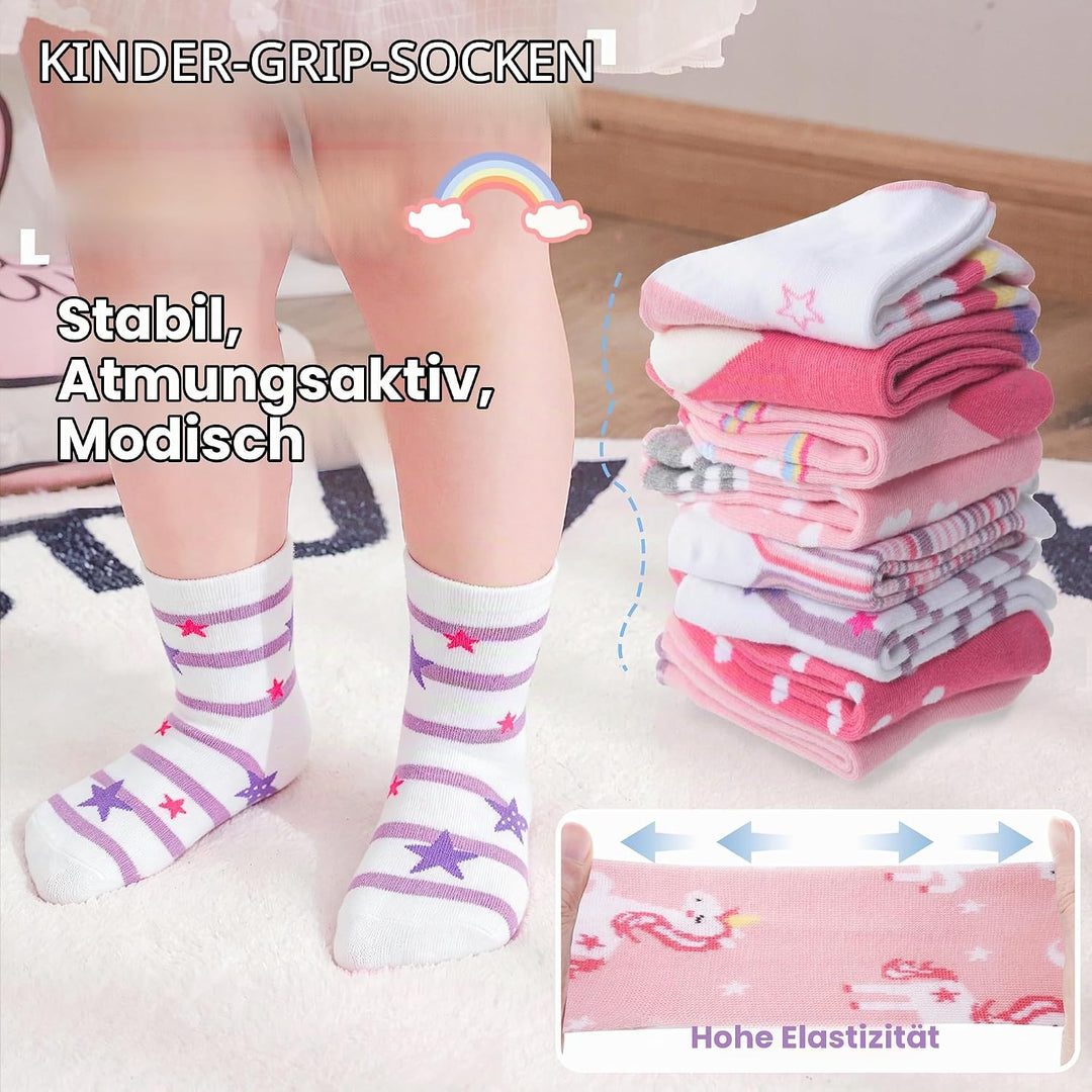 ANTSANG Stoppersocken Kinder Baby Mädchen Socken Anti Rutsch / Rutschfeste Socken Baumwolle Antiruts