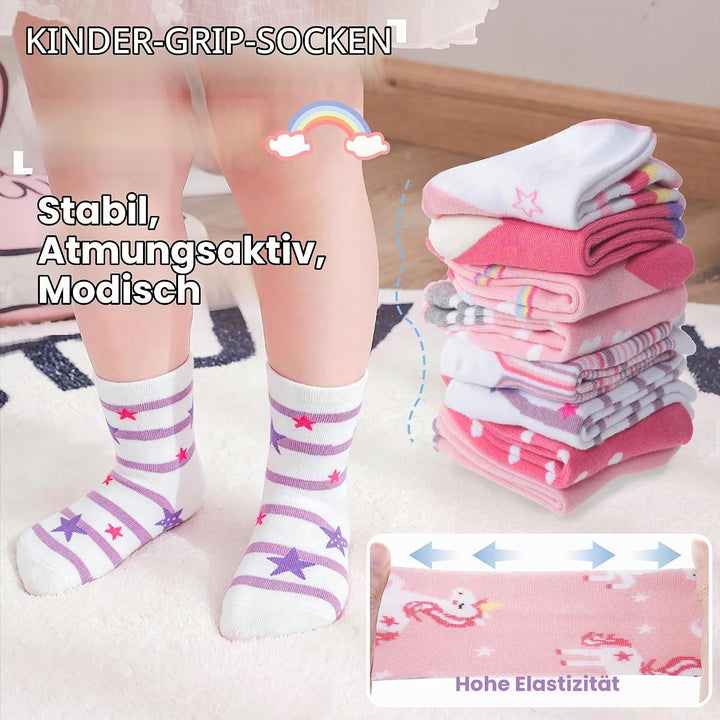 ANTSANG Stoppersocken Kinder Baby Mädchen Socken Anti Rutsch / Rutschfeste Socken Baumwolle Antiruts