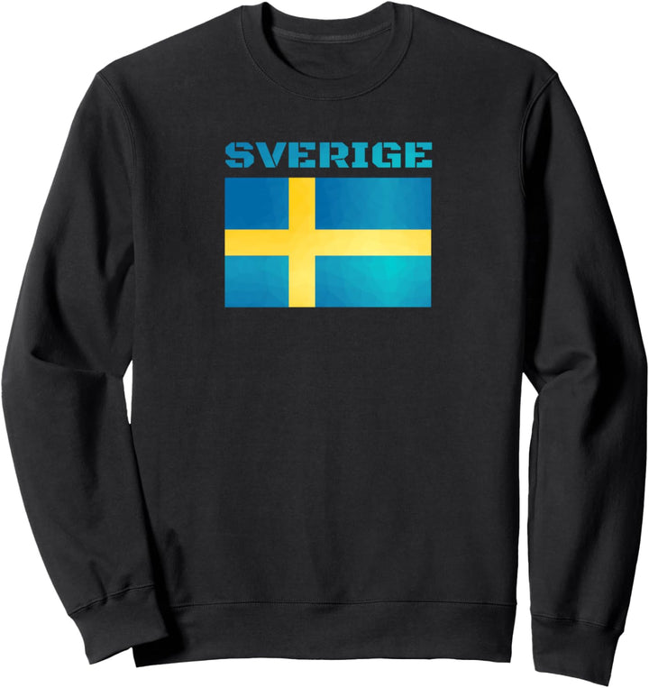Schwedische Flagge Sverige für einen echten Schweden Sweatshirt