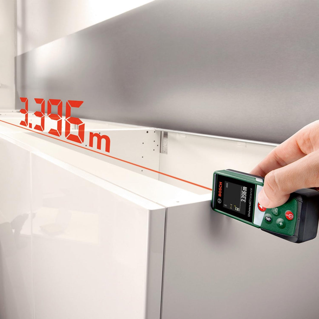 Bosch Laserentfernungsmesser UniversalDistance 50 C (Distanz bis 40m präzise messen, Bluetooth-Konne