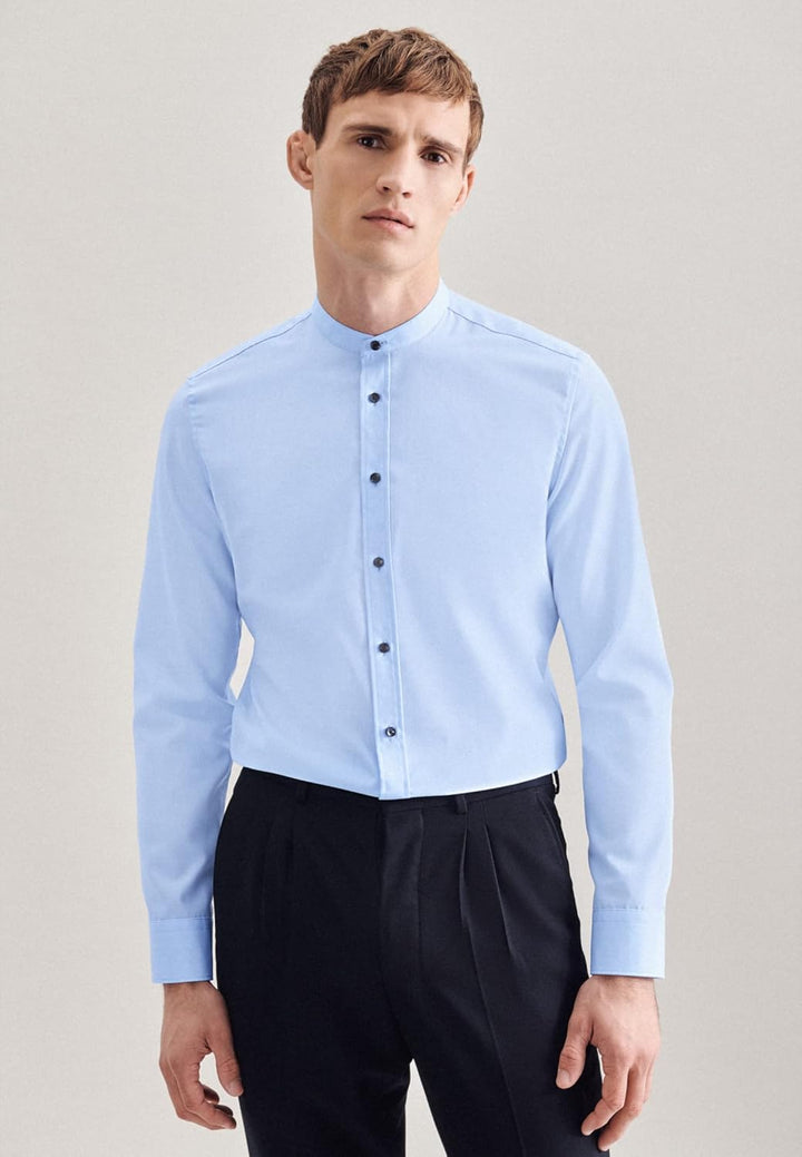 Seidensticker Herren Business Hemd Shaped Langarm Kentkragen Bügelfrei 100% Baumwolle Business Hemd