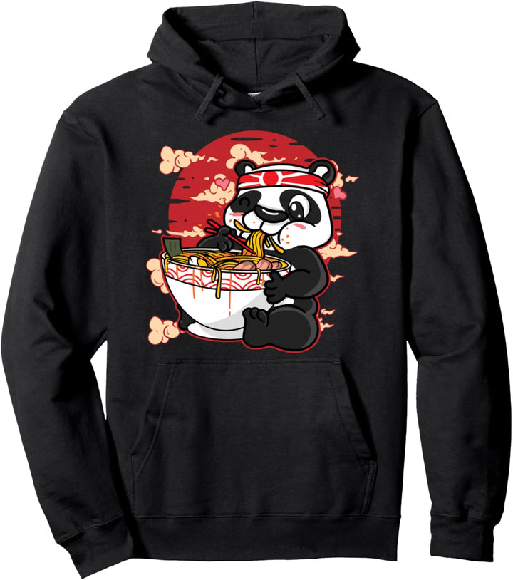 Panda Kawaii Anime Japanische Ramen Nudeln Geschenk Pullover Hoodie